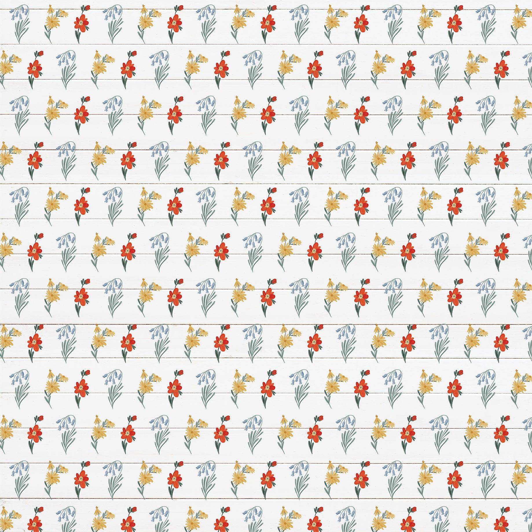 Farmhouse Summer Collection Fresh Picks 12 x 12 Double-Sided Scrapbook Paper by Carta Bella - Scrapbook Supply Companies