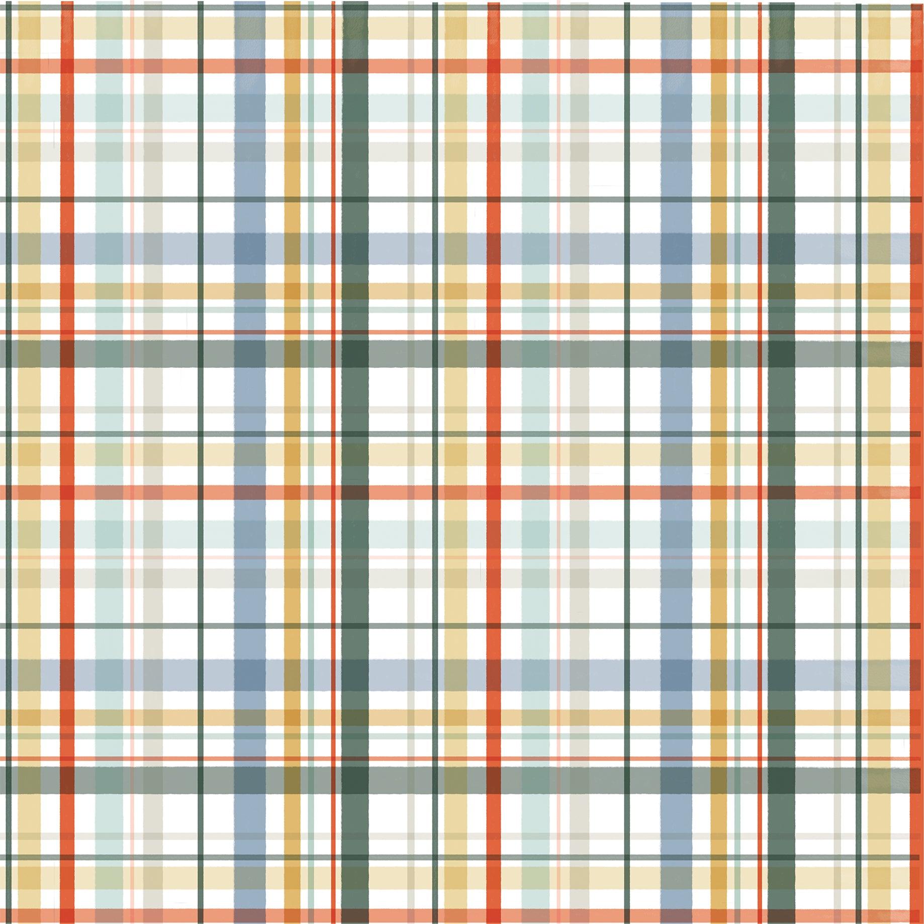 Farmhouse Summer Collection Farmhouse Plaid 12 x 12 Double-Sided Scrapbook Paper by Carta Bella - Scrapbook Supply Companies
