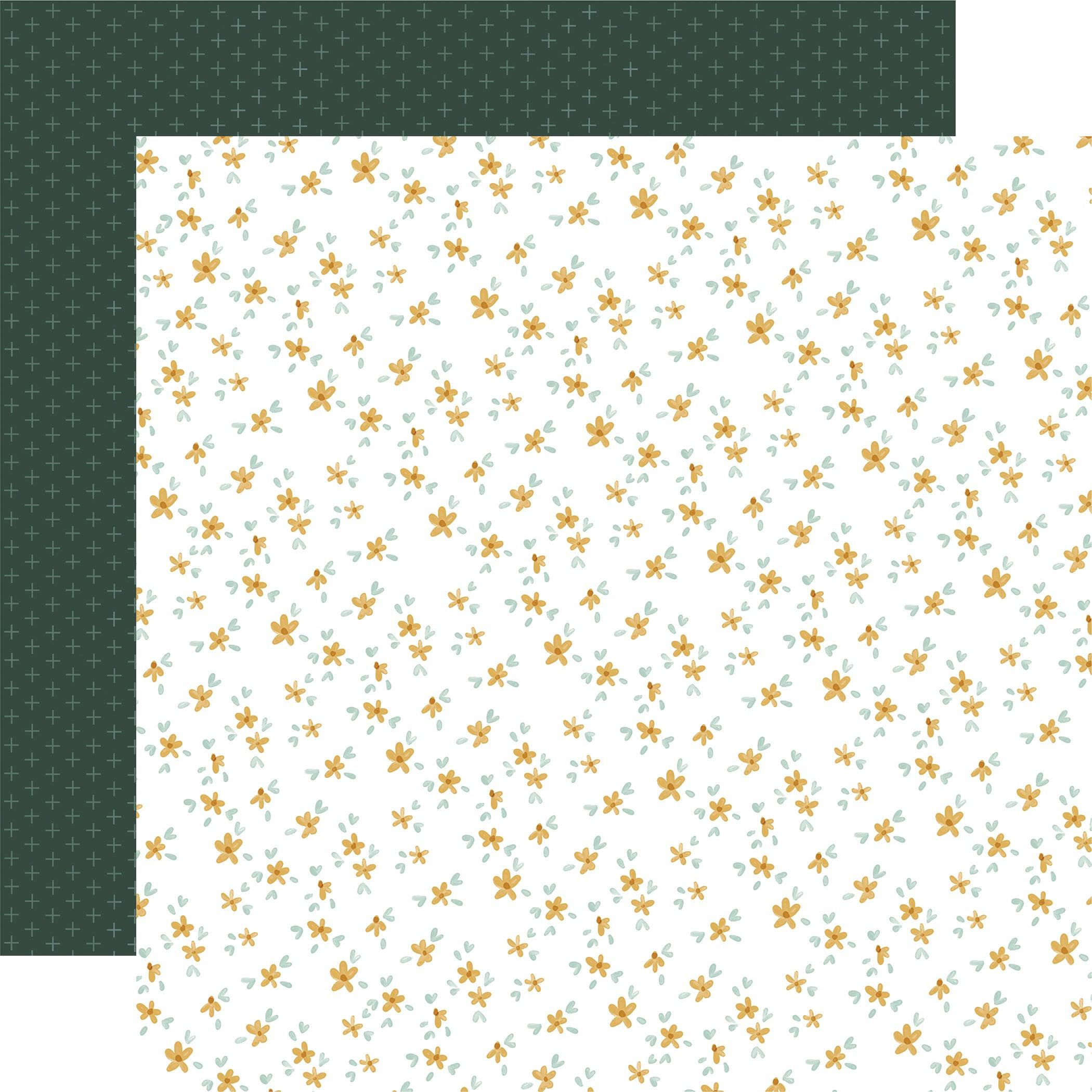 Farmhouse Summer Collection Simple Summer Flower 12 x 12 Double-Sided Scrapbook Paper by Carta Bella - Scrapbook Supply Companies