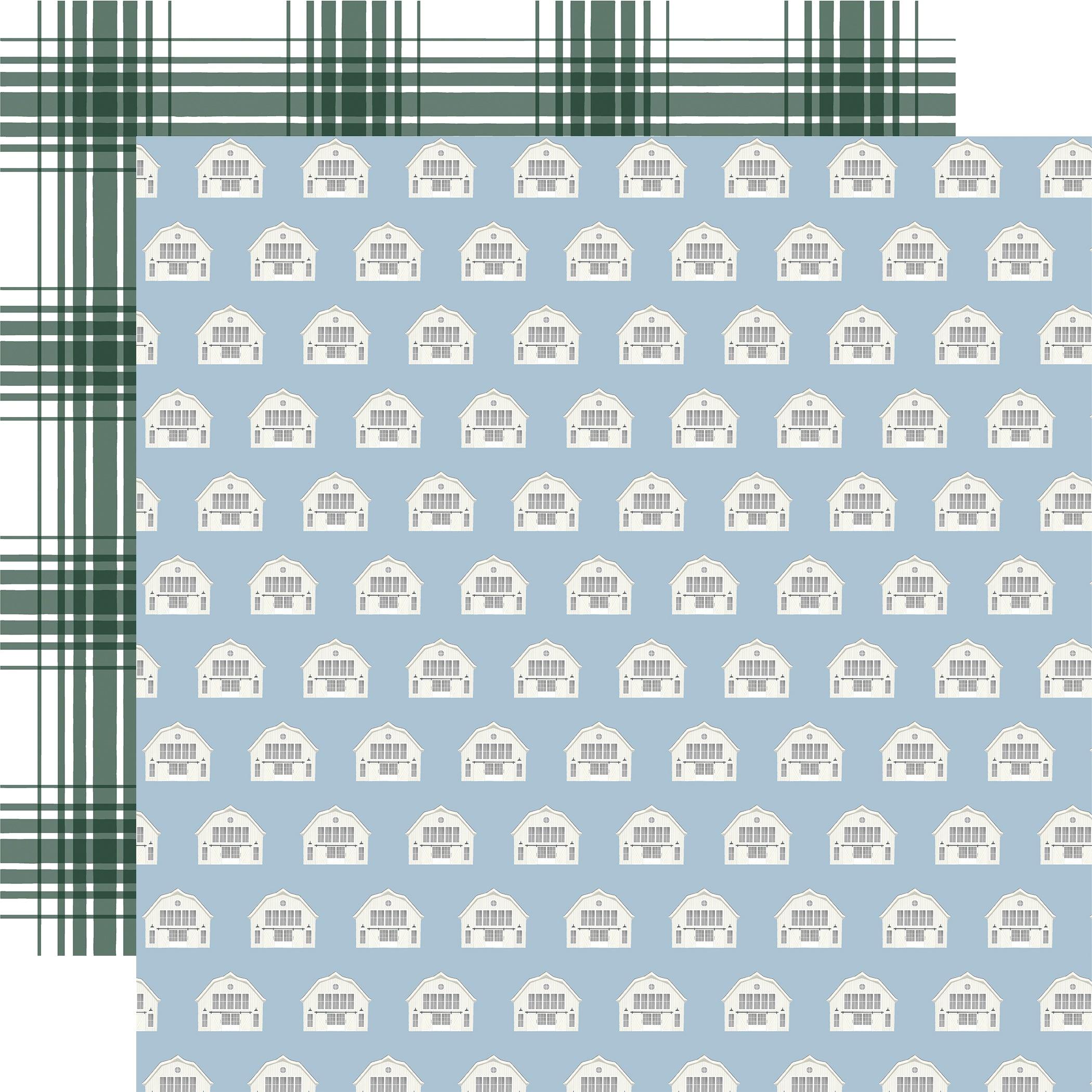 Farmhouse Summer Collection Farmhouses 12 x 12 Double-Sided Scrapbook Paper by Carta Bella