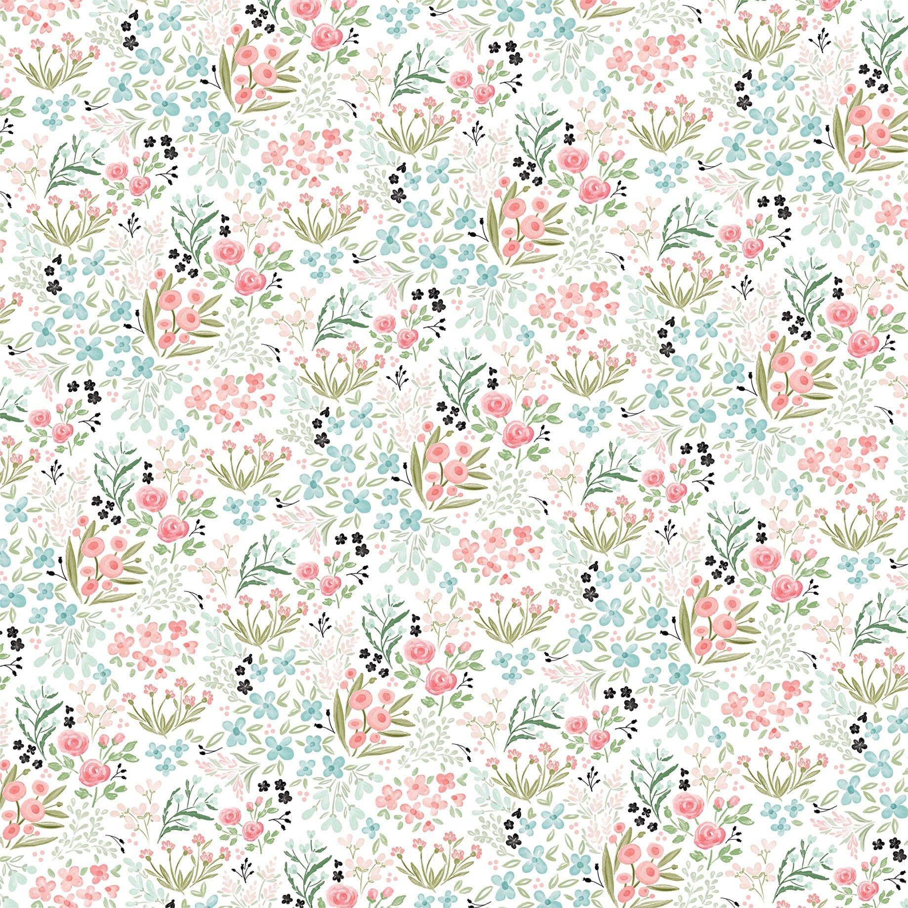 Flower Garden Collection Bloom & Grow 12 x 12 Double-Sided Scrapbook Paper by Carta Bella - Scrapbook Supply Companies