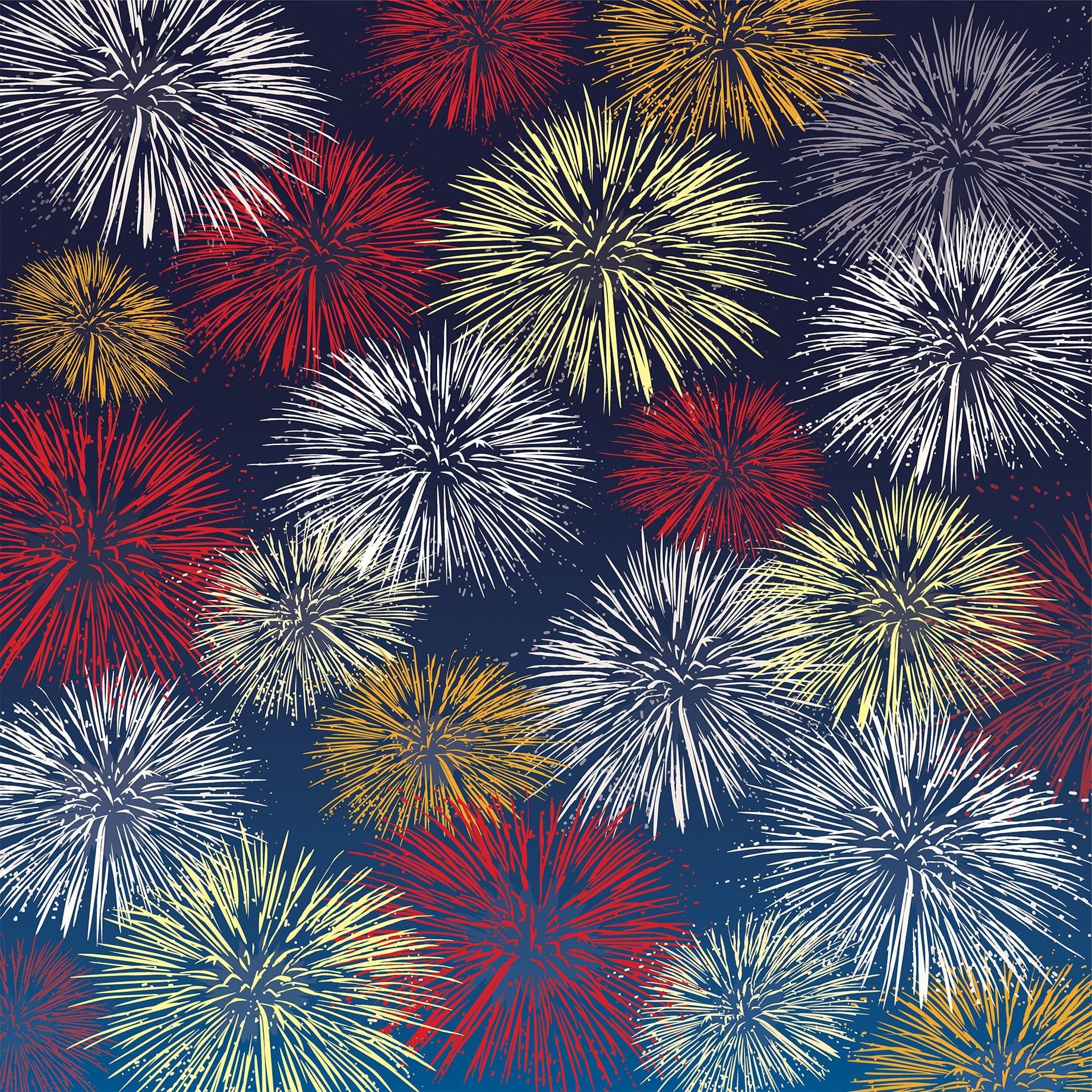 God Bless America Collection Firework Fiesta 12 x 12 Double-Sided Scrapbook Paper by Carta Bella - Scrapbook Supply Companies