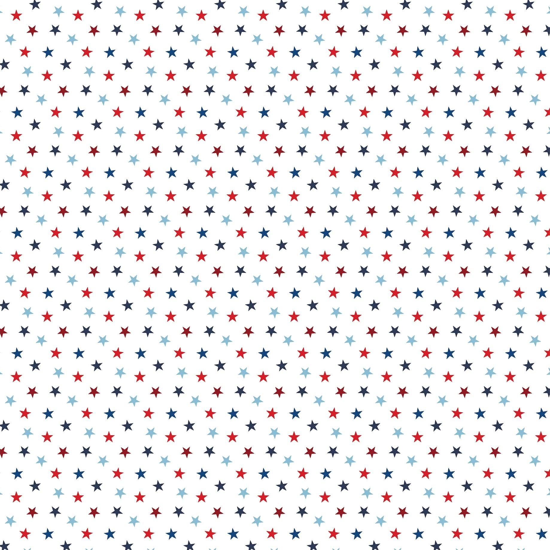 God Bless America Collection Firework Fiesta 12 x 12 Double-Sided Scrapbook Paper by Carta Bella - Scrapbook Supply Companies