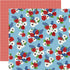 God Bless America Collection Fourth Floral 12 x 12 Double-Sided Scrapbook Paper by Carta Bella