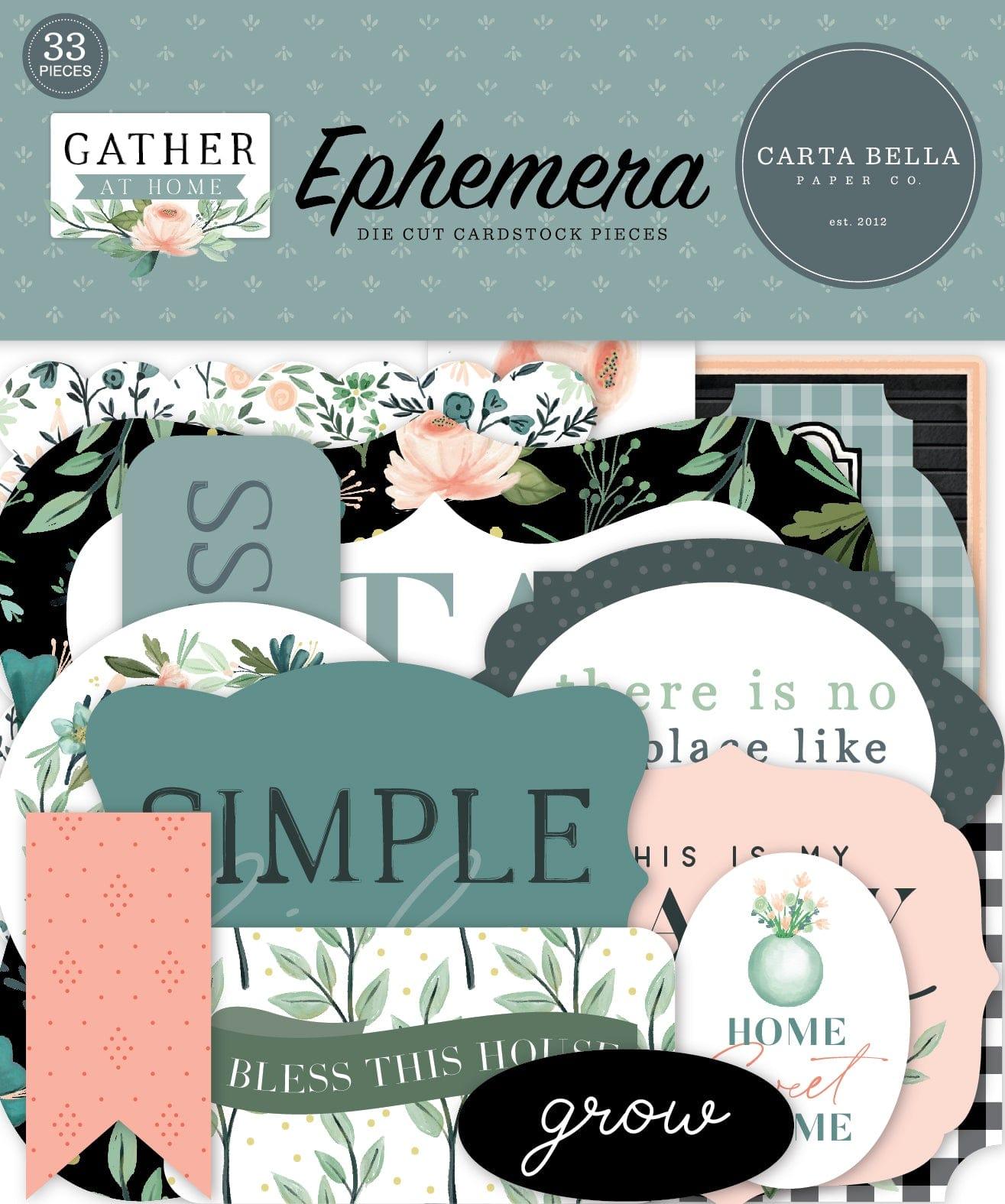 Gather At Home Collection 5 x 5 Scrapbook Ephemera Die Cuts by Carta Bella - Scrapbook Supply Companies