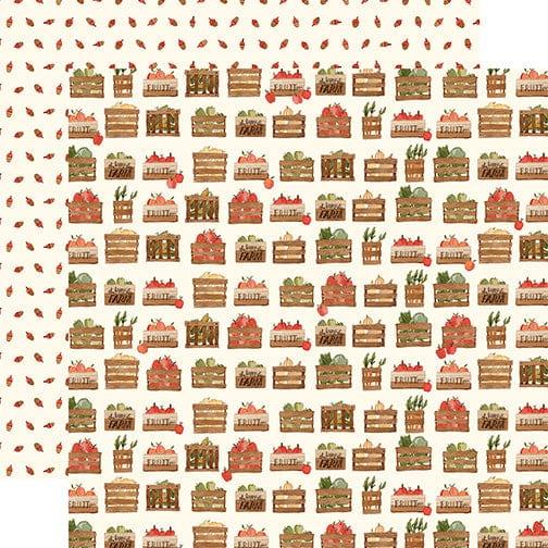 Hello Autumn Collection Harvest Crates 12 x 12 Double-Sided Scrapbook Paper by Carta Bella - Scrapbook Supply Companies