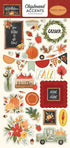 Hello Autumn Collection 6 x 12 Chipboard Accents Scrapbook Embellishments by Carta Bella - Scrapbook Supply Companies