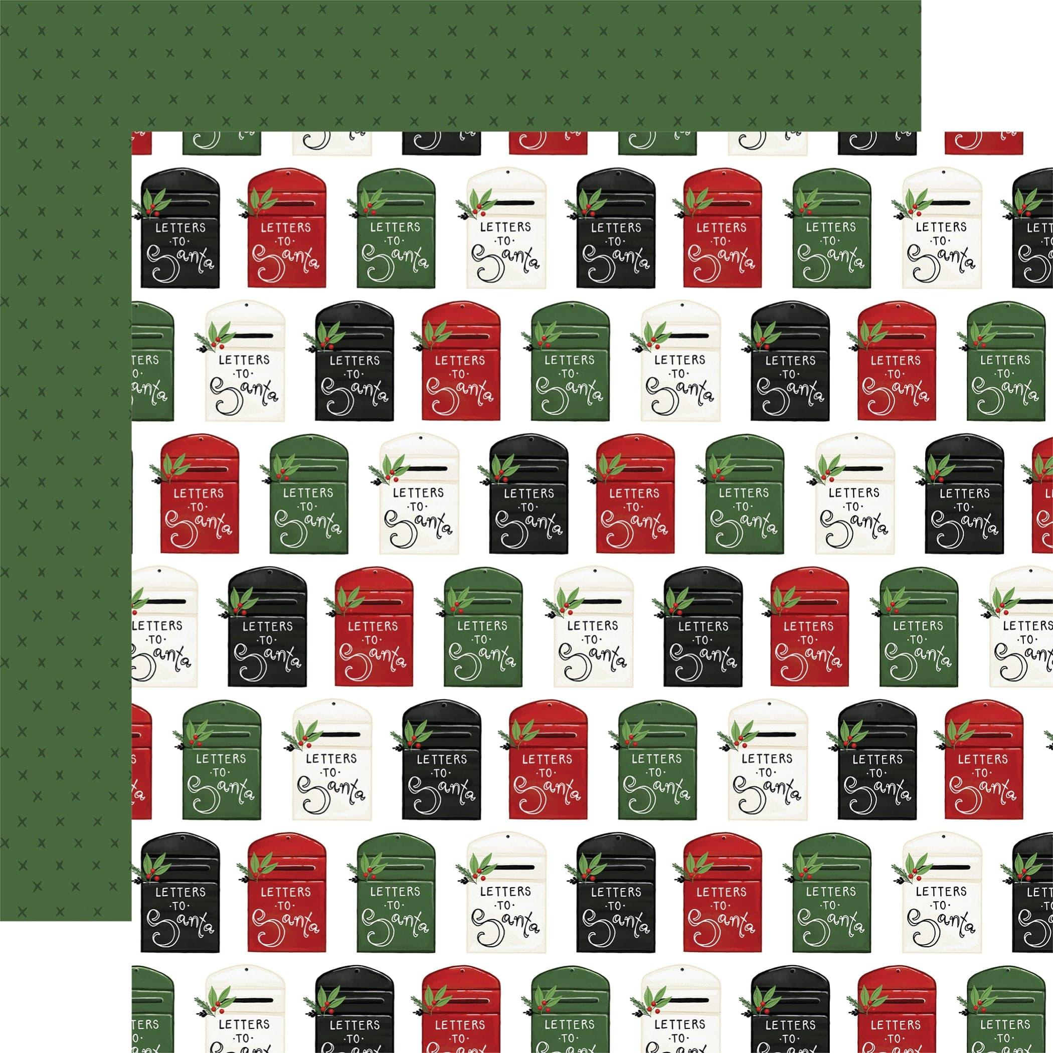 Home For Christmas Collection Letters To Santa 12 x 12 Double-Sided Scrapbook Paper by Carta Bella