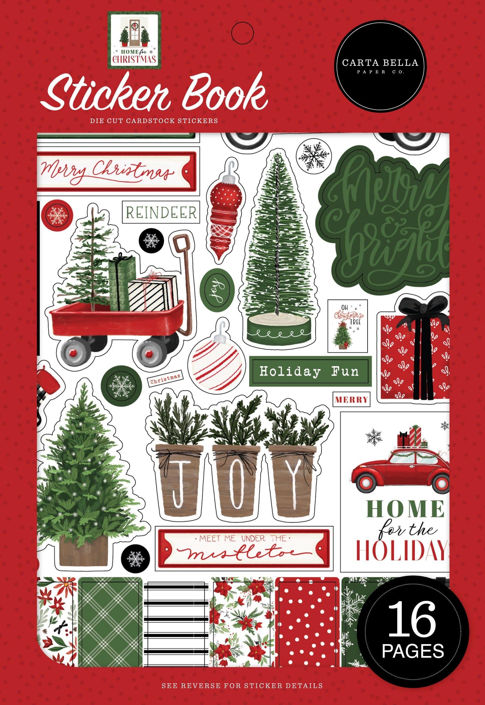 Home for Christmas Collection Sticker Book by Carta Bella Paper-16 pages - Scrapbook Supply Companies