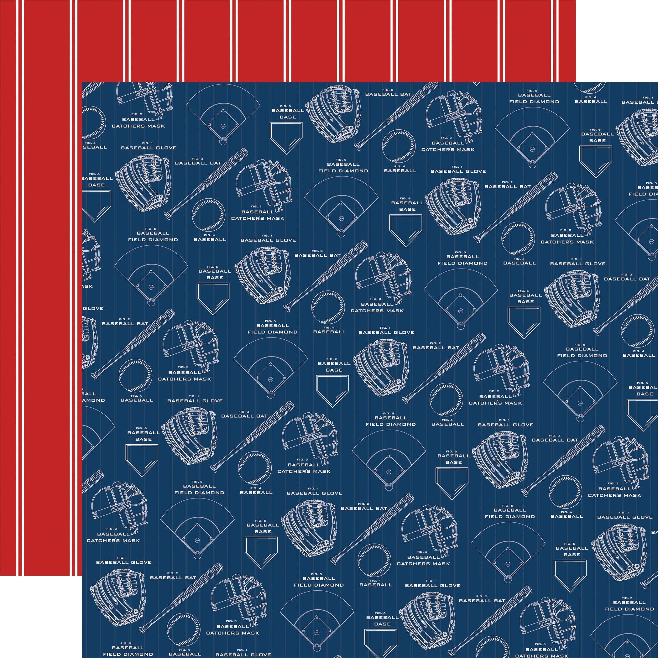 Home Run Collection All Star 12 x 12 Double-Sided Scrapbook Paper by Carta Bella
