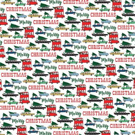 Merry Christmas Collection Tree Shopping 12 x 12 Double-Sided Scrapbook Paper by Carta Bella - Scrapbook Supply Companies
