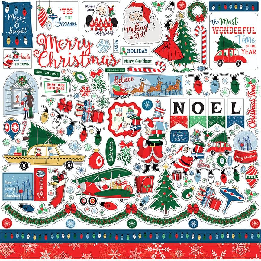 Merry Christmas Collection 12 x 12 Scrapbook Sticker Sheet by Carta Bella - Scrapbook Supply Companies