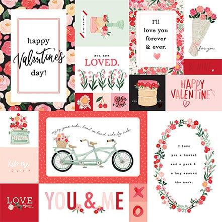 My Valentine Collection Multi Journaling Cards 12 x 12 Double-Sided Scrapbook Paper by Carta Bella - Scrapbook Supply Companies