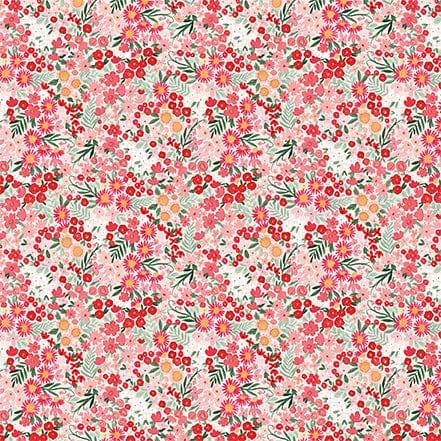 My Valentine Collection Be Mine Floral 12 x 12 Double-Sided Scrapbook Paper by Carta Bella - Scrapbook Supply Companies