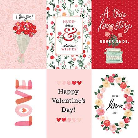 My Valentine Collection 4x6 Journaling Cards 12 x 12 Double-Sided Scrapbook Paper by Carta Bella - Scrapbook Supply Companies
