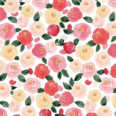 My Valentine Collection Romantic Roses 12 x 12 Double-Sided Scrapbook Paper by Carta Bella - Scrapbook Supply Companies