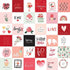 My Valentine Collection 2x2 Journaling Cards 12 x 12 Double-Sided Scrapbook Paper by Carta Bella - Scrapbook Supply Companies