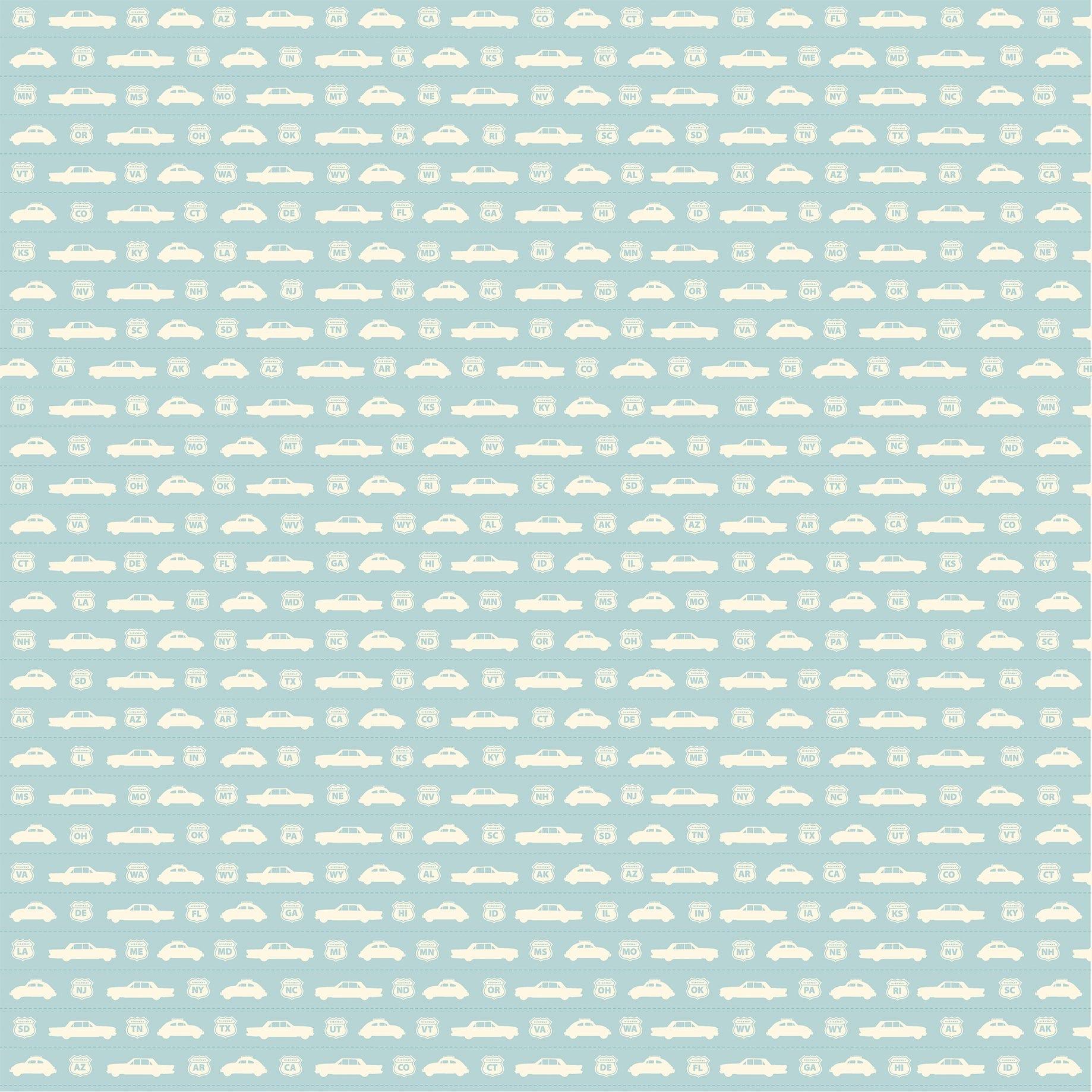 Road Trip Collection Long Island Sound 12 x 12 Double-Sided Scrapbook Paper by Carta Bella - Scrapbook Supply Companies