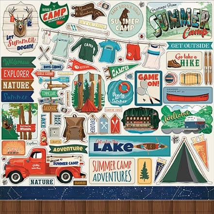 Summer Camp Collection 12 x 12 Scrapbook Paper & Sticker Pack by Carta Bella - Scrapbook Supply Companies