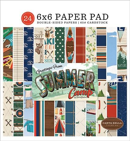 Summer Camp Collection 6 x 6 Paper Pad by Carta Bella - 24 Double-Sided Papers - Scrapbook Supply Companies