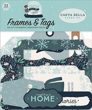 Snow Much Fun Collection 5 x 5 Frames & Tags Die Cut Scrapbook Embellishments by Carta Bella - Scrapbook Supply Companies