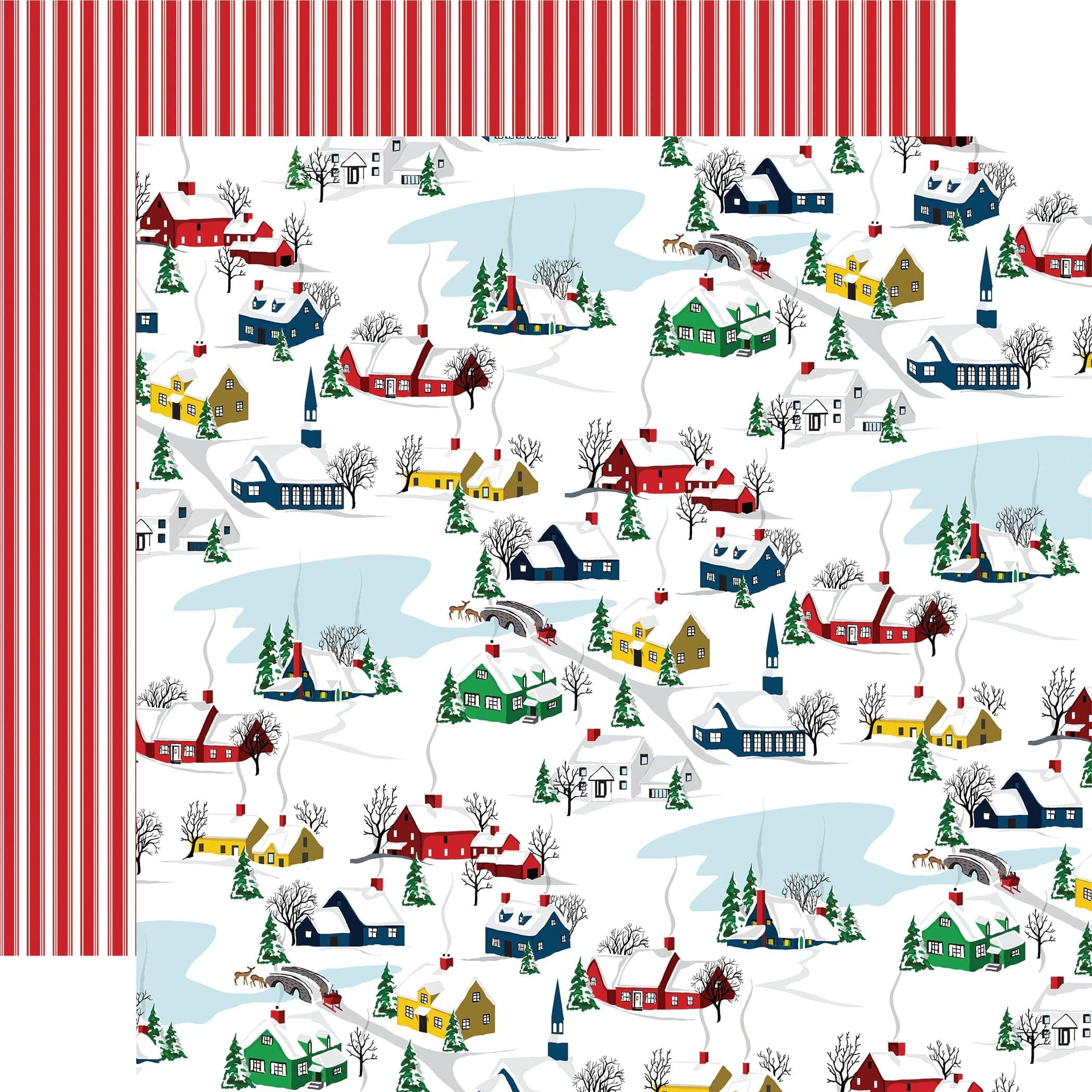 White Christmas Collection 12 x 12 Scrapbook Paper & Sticker Pack by Carta Bella - Scrapbook Supply Companies
