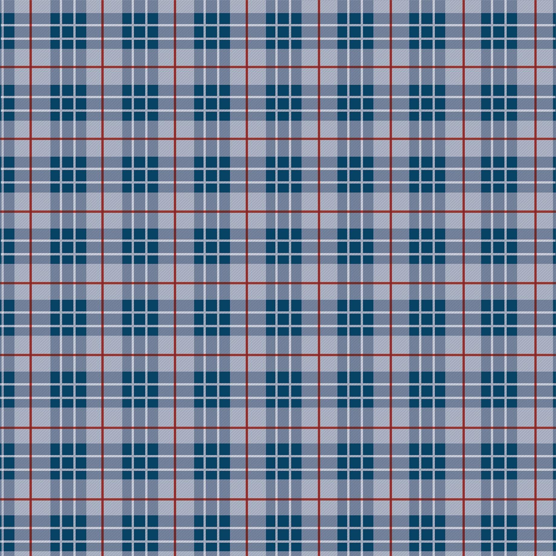 White Christmas Collection Tartan Tidings 12 x 12 Double-Sided Scrapbook Paper by Carta Bella - Scrapbook Supply Companies