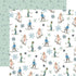 Winter Market Collection Skiers 12 x 12 Double-Sided Scrapbook Paper by Carta Bella - Scrapbook Supply Companies