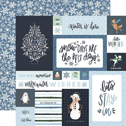 Winter Market Collection 4x6 Journaling Cards 12 x 12 Double-Sided Scrapbook Paper by Carta Bella