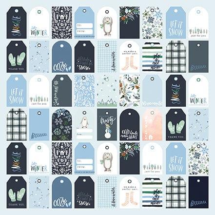 Winter Market Collection Tags 12 x 12 Double-Sided Scrapbook Paper by Carta Bella - Scrapbook Supply Companies