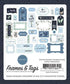 Winter Market Collection 5 x 5 Frames & Tags Die Cut Scrapbook Embellishments by Carta Bella - Scrapbook Supply Companies