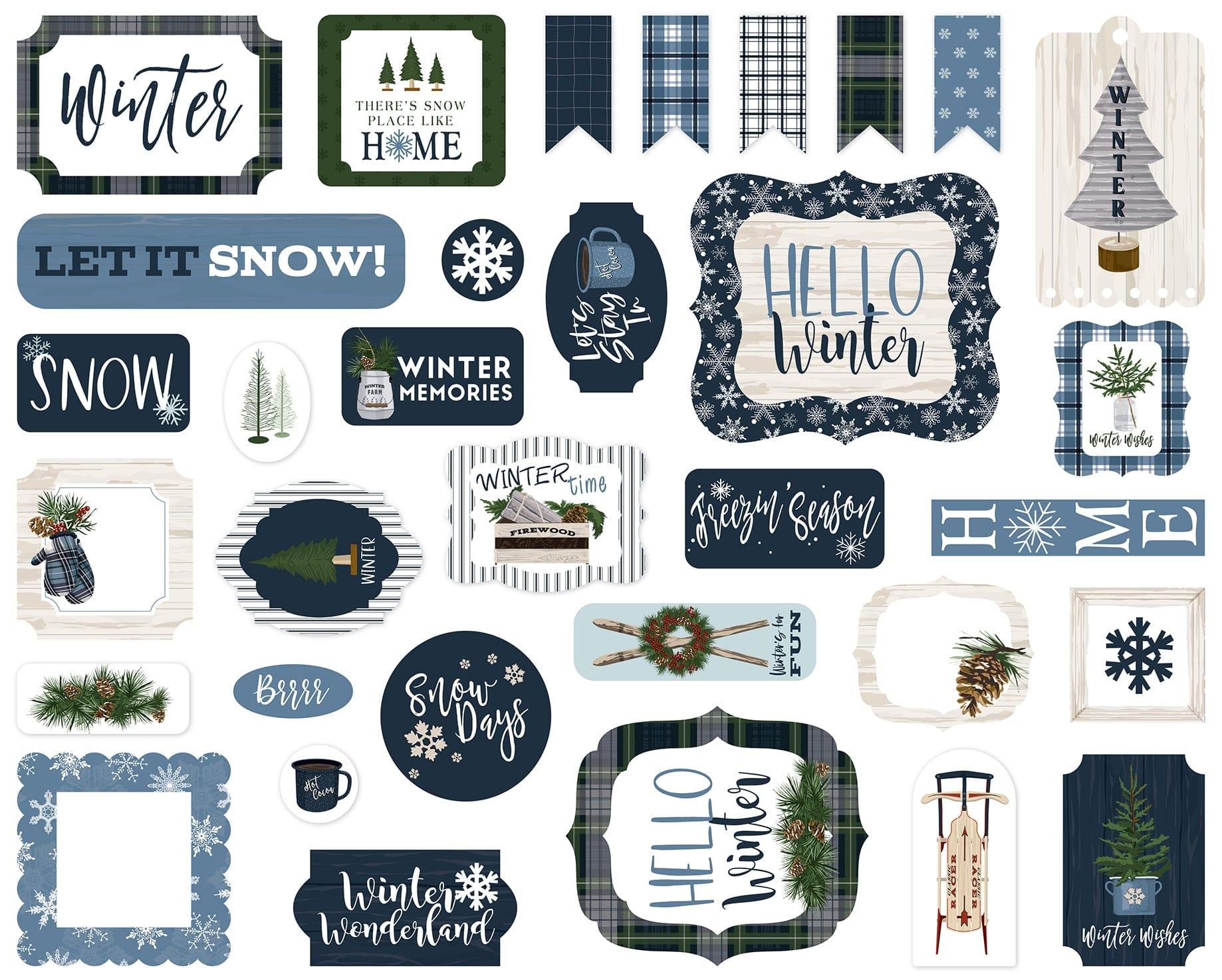 Welcome Winter Collection, Bundle Up, double-sided Christmas & Winter  scrapbook paper (Carta Bella)