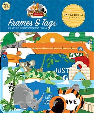 Zoo Adventure Collection 5 x 5 Frames & Tags Die Cut Scrapbook Embellishments by Carta Bella - Scrapbook Supply Companies