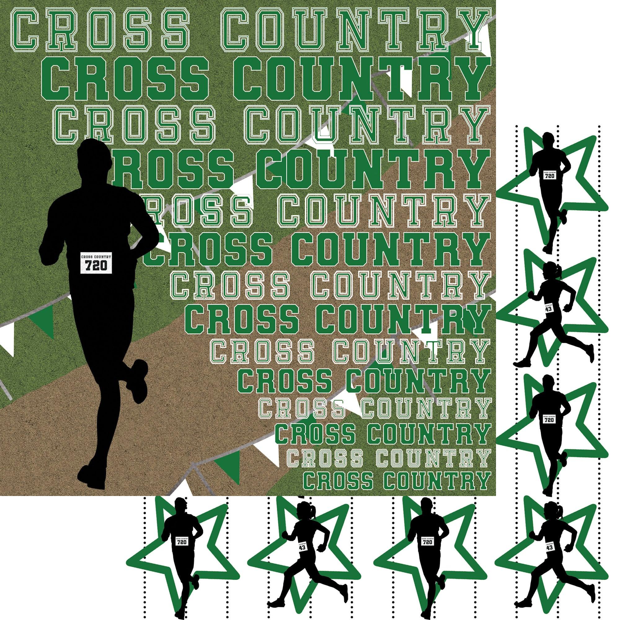 Cross Country Collection Squares 12 x 12 Double-Sided Scrapbook Paper by SSC Designs