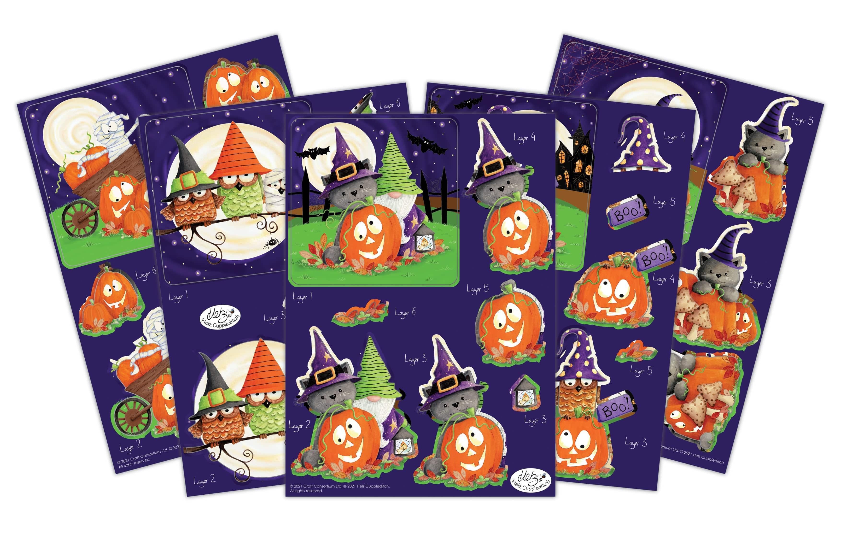 Happy Haunting Collection 3D Decoupage Scrapbook Embellishments by Craft Consortium - Scrapbook Supply Companies