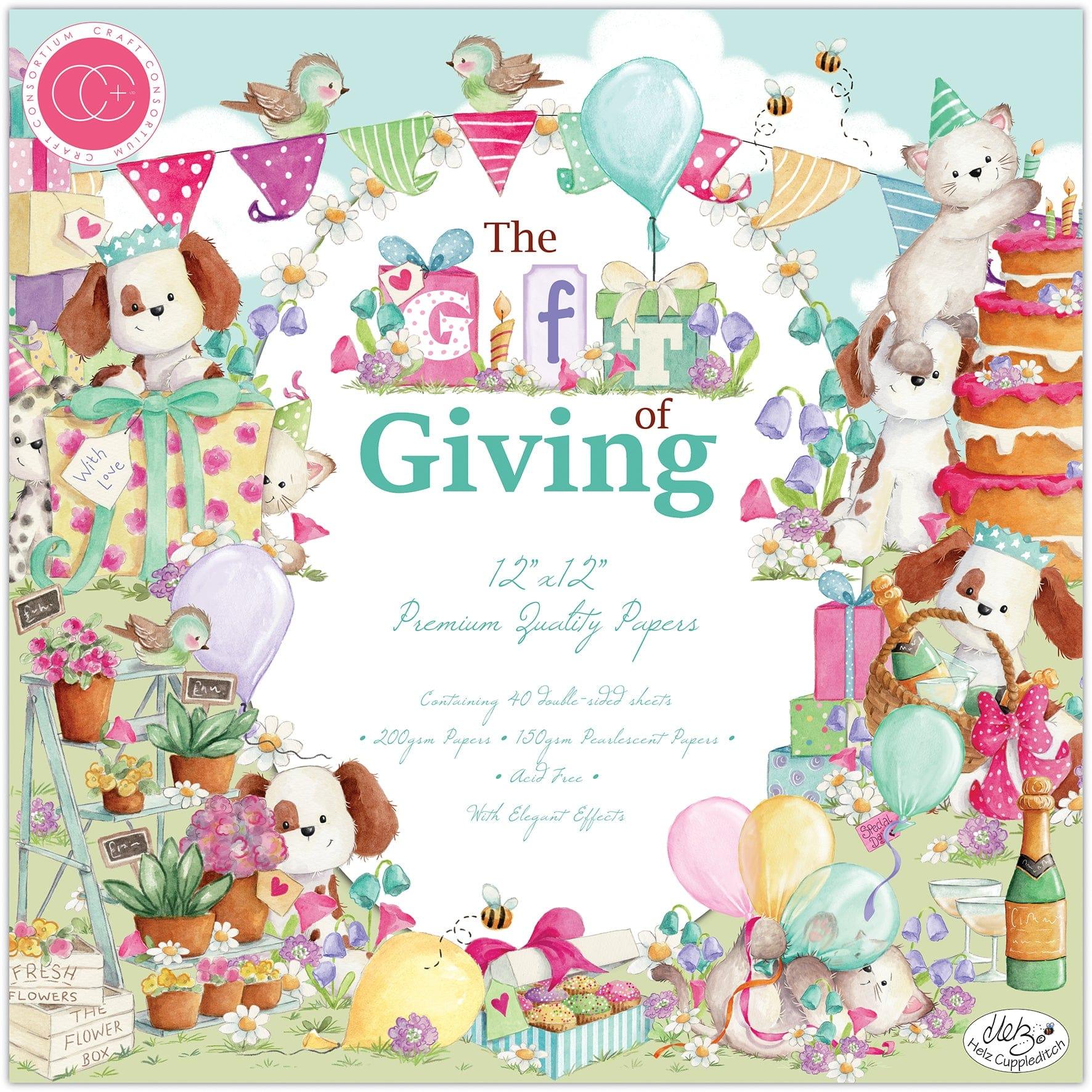 The Gift of Giving Collection 12 x 12 Double-Sided Premium Paper Pad with Elegant Effects - 40 Sheets by Craft Consortium