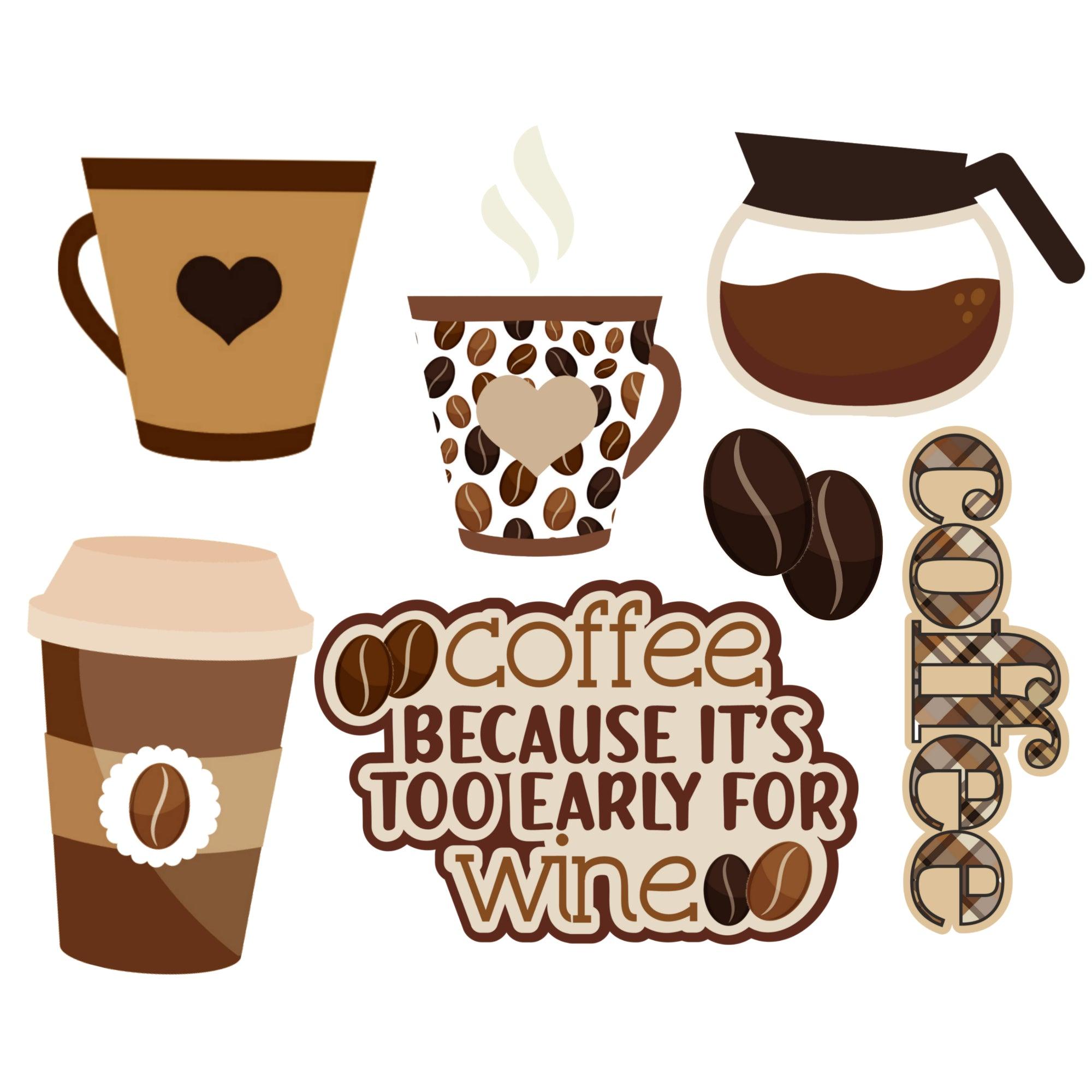 Coffee Lover Collection 12 x 12 Scrapbook Paper & Embellishment Kit by SSC Designs - Scrapbook Supply Companies