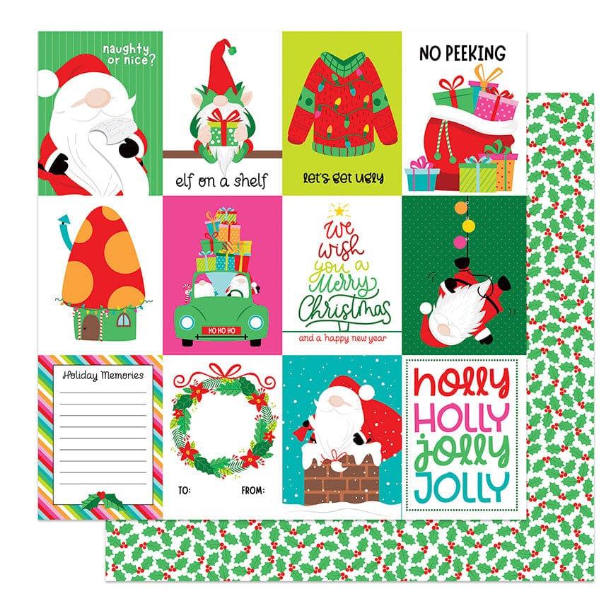 Tulla & Norbert's Christmas Party Collection Holly Jolly 12 x 12 Double-Sided Scrapbook Paper by Photo Play Paper - Scrapbook Supply Companies