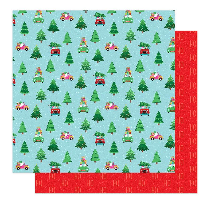 Tulla & Norbert's Christmas Party Collection Through the Woods 12 x 12 Double-Sided Scrapbook Paper by Photo Play Paper