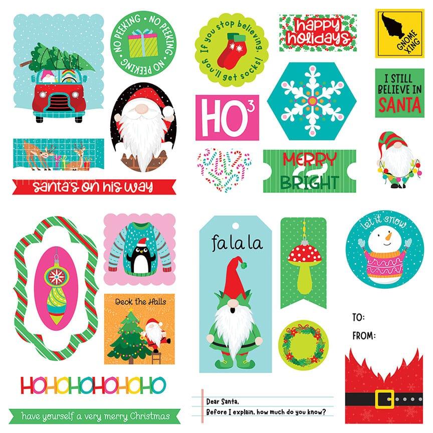 Tulla & Norbert's Christmas Party Collection 5 x 5 Die Cut Scrapbook Embellishments by Photo Play Paper - Scrapbook Supply Companies