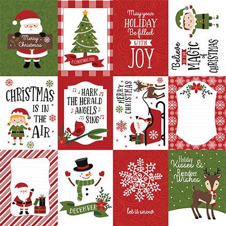 Christmas Magic Collection 3 x 4 Journaling Cards 12 x 12 Double-Sided Scrapbook Paper by Echo Park Paper - Scrapbook Supply Companies