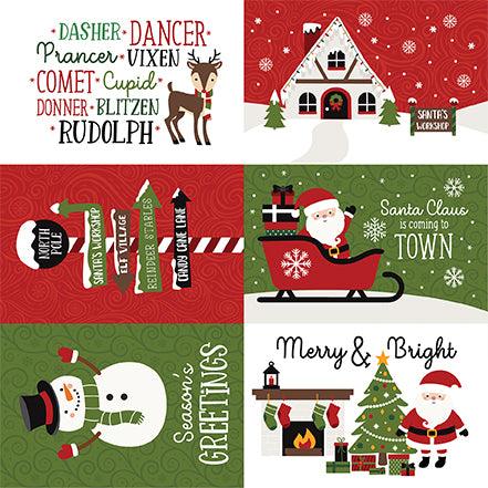 Christmas Magic Collection 6 x 4 Journaling Cards 12 x 12 Double-Sided Scrapbook Paper by Echo Park Paper - Scrapbook Supply Companies