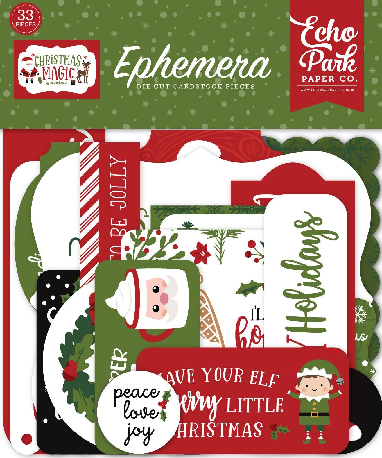 Christmas Magic Collection 5 x 5 Scrapbook Ephemera Die Cuts by Echo Park Paper - Scrapbook Supply Companies