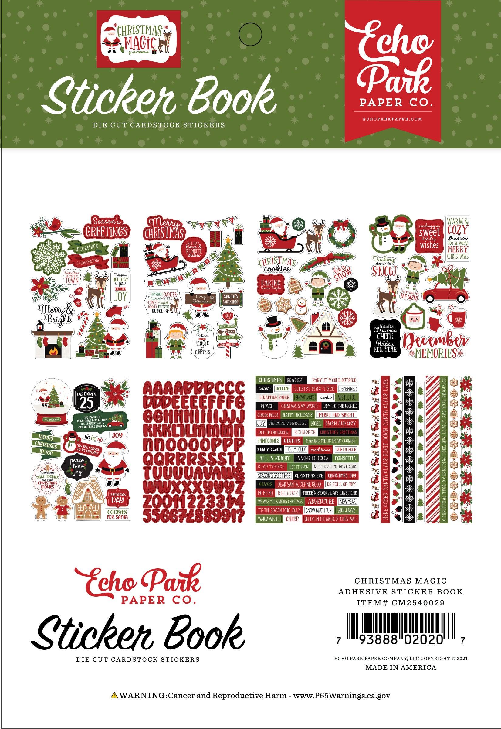 Christmas Magic Collection Sticker Book by Echo Park Paper-16 pages - Scrapbook Supply Companies