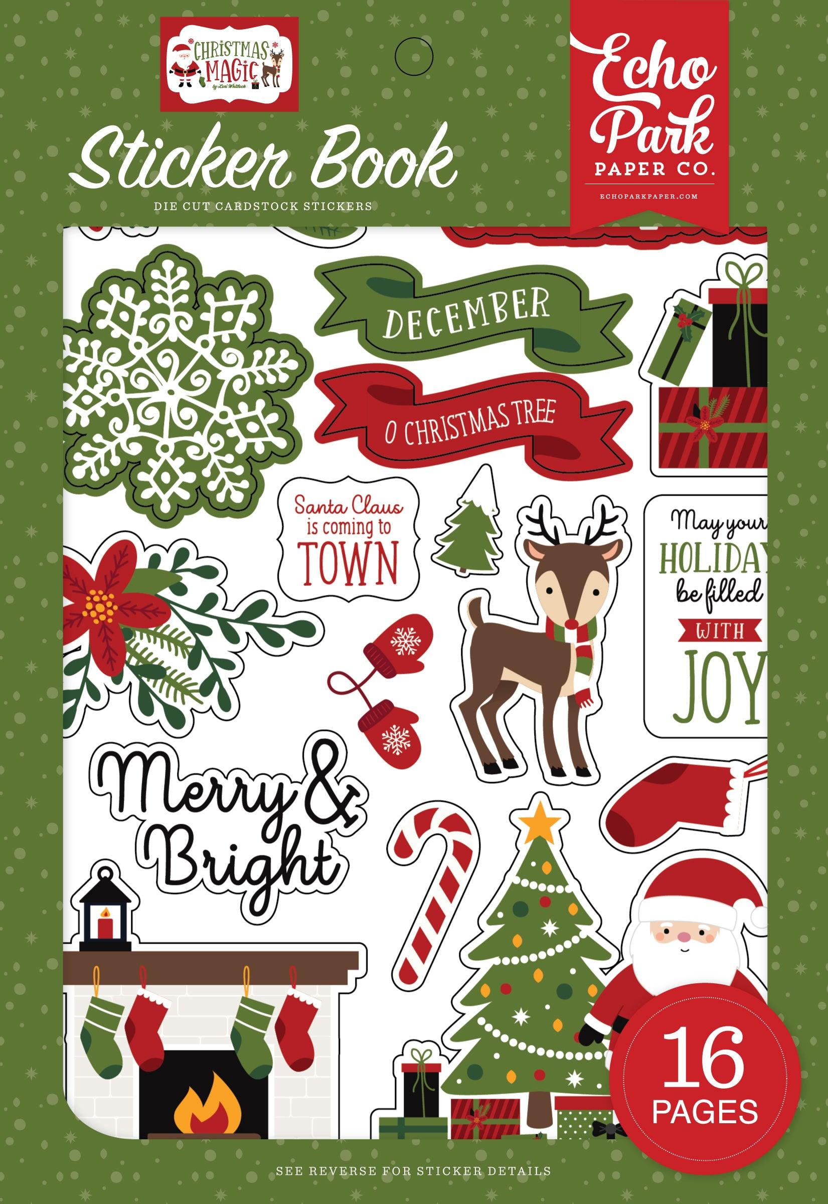 Christmas Magic Collection Sticker Book by Echo Park Paper-16 pages - Scrapbook Supply Companies