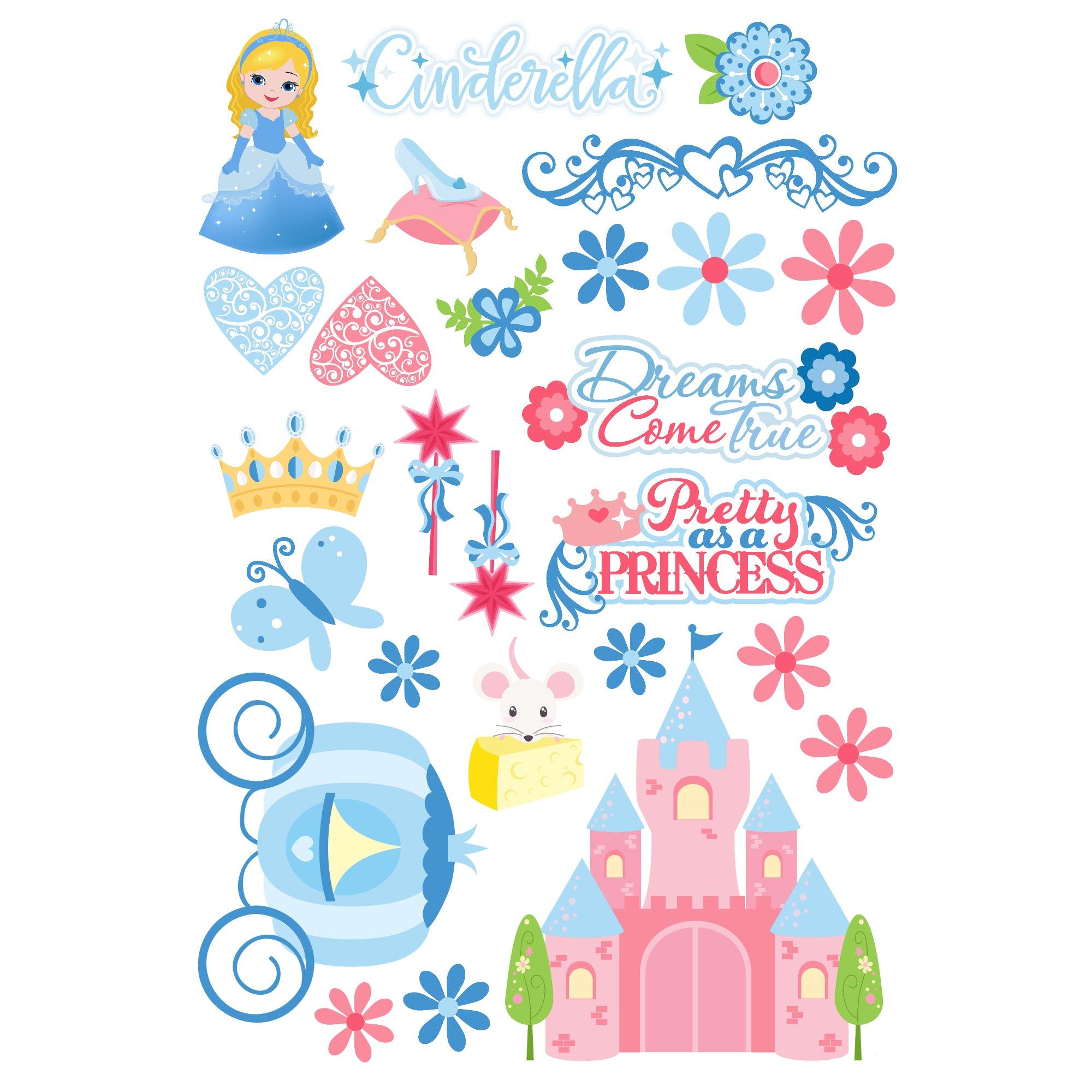 Cinderella 12 x 12 Scrapbook Paper & Embellishment Kit by SSC Designs