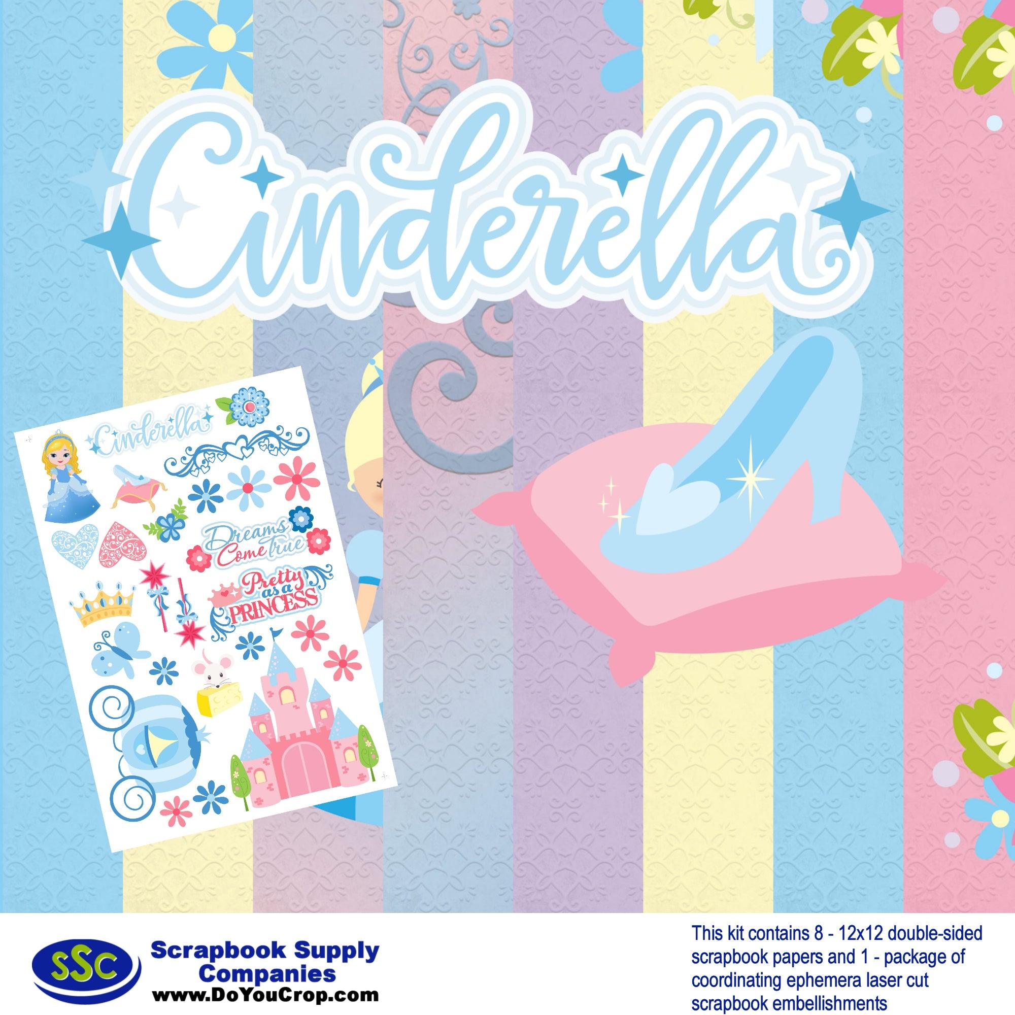 Cinderella 12 x 12 Scrapbook Paper & Embellishment Kit by SSC Designs