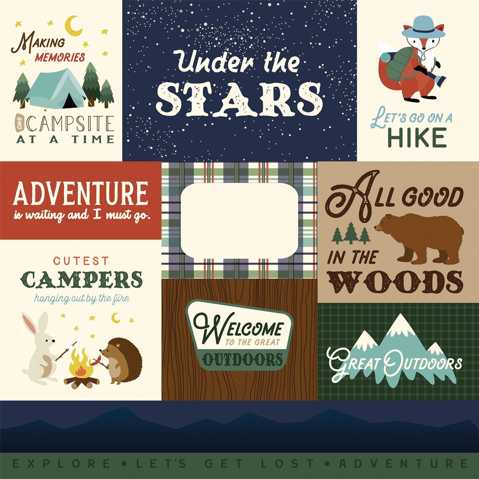 Call Of The Wild Collection Multi Journaling Cards 12 x 12 Double-Sided Scrapbook Paper by Echo Park Paper - Scrapbook Supply Companies