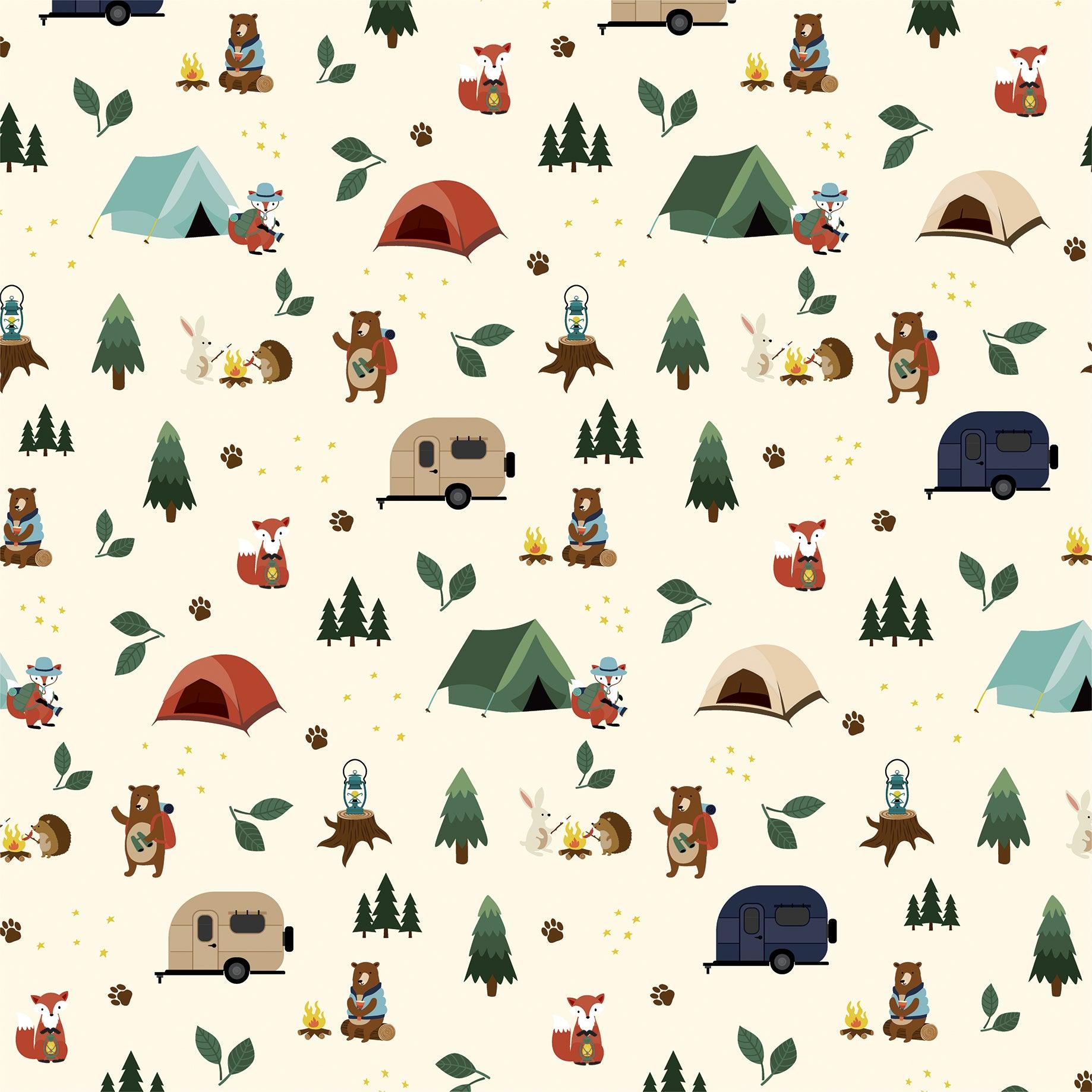 Call Of The Wild Collection Camping Critters 12 x 12 Double-Sided Scrapbook Paper by Echo Park Paper - Scrapbook Supply Companies