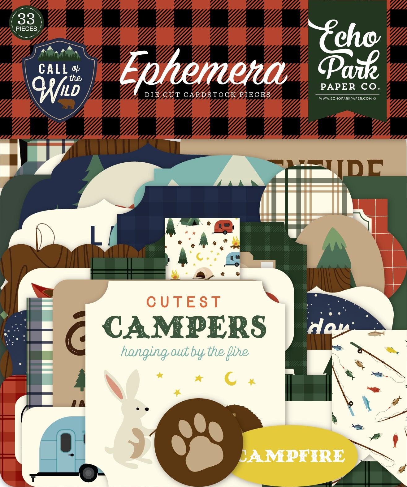 Call Of The Wild Collection 5 x 5 Scrapbook Ephemera Die Cuts by Echo Park Paper - Scrapbook Supply Companies